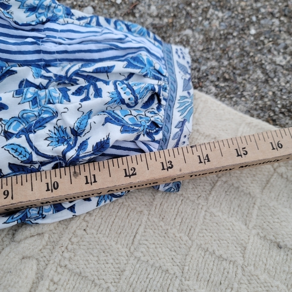 Cynthia Cazort Collins Floral Midi Dress size S/M Blue White - Picture 13 of 13